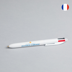 Stylo à bille BIC 4 couleurs blanc