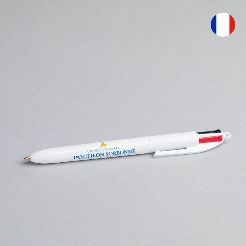 Stylo à bille BIC 4 couleurs blanc